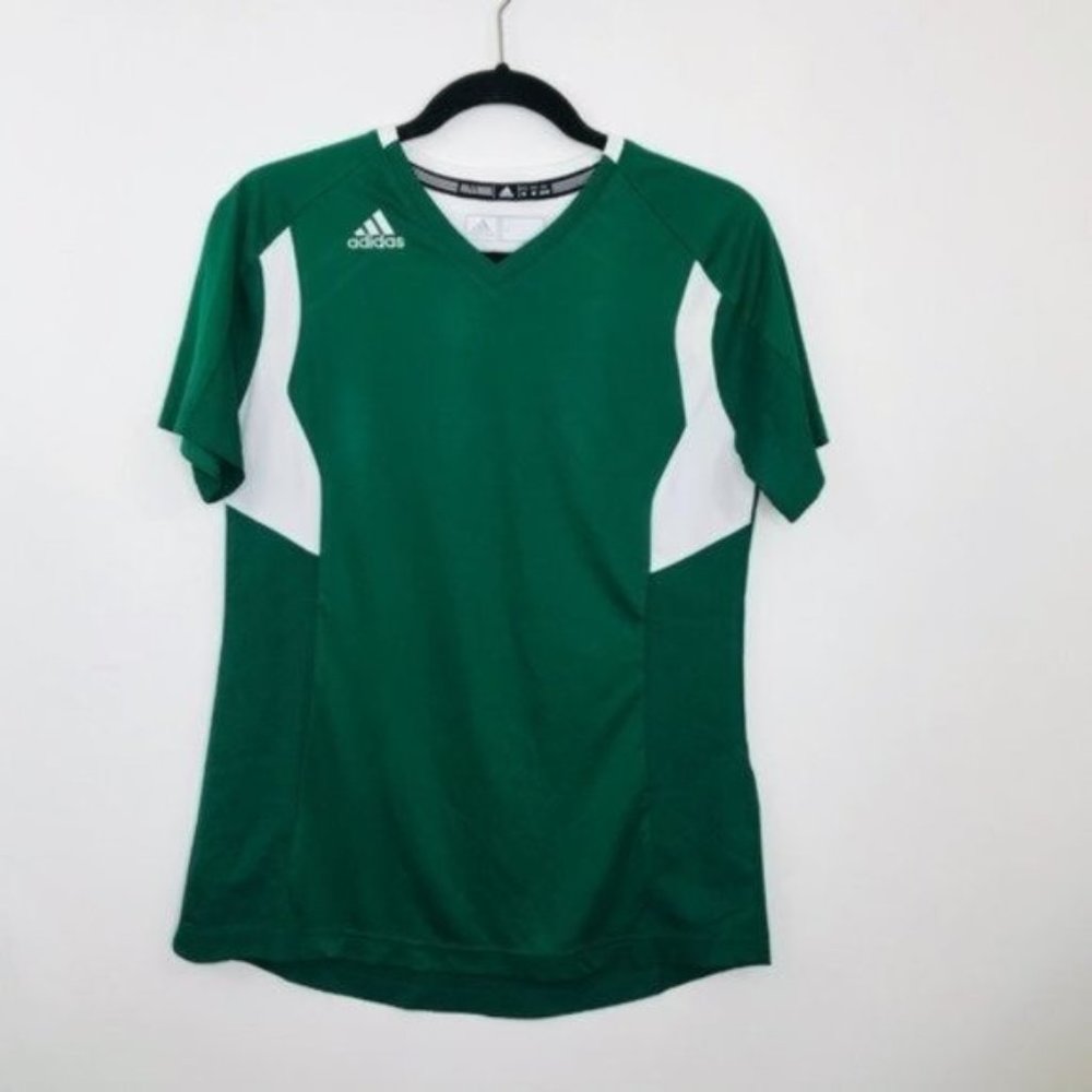 Adidas Utility Climalite Green Top Women Size Medium New